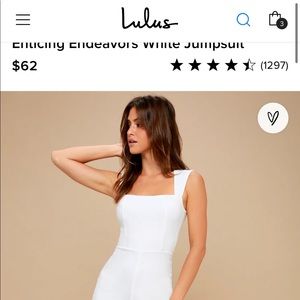 White Lulus Jumpsuit - NWT